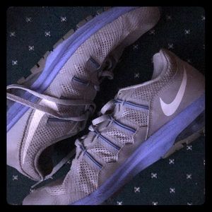 Size 11 Nike air’s blue with purple lining